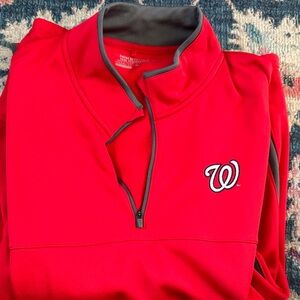 Washington Nationals Nike Red Quarter-Zip Pullover